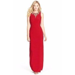 Vince Camuto Jeweled Beaded Jersey Gown 6